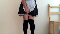 Cute Japanese Maid Pees Herself