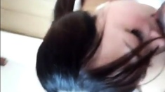 Chinese Girl Sucks A Hairy Cock And Swallows His Load