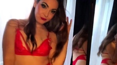 Red lingerie part 2 - would you fuck me in this?