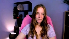 teen brunette 95 masturbating on live webcam
