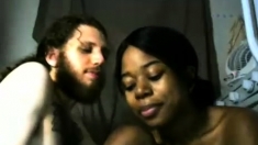 Very Hot Amateur Ebony Teen Couple fucking on Webcam