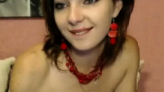 Beautifull Estonian girl playing on webcam