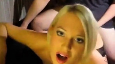 Blonde Slut Has A Big Cock Tearing Her Cunt